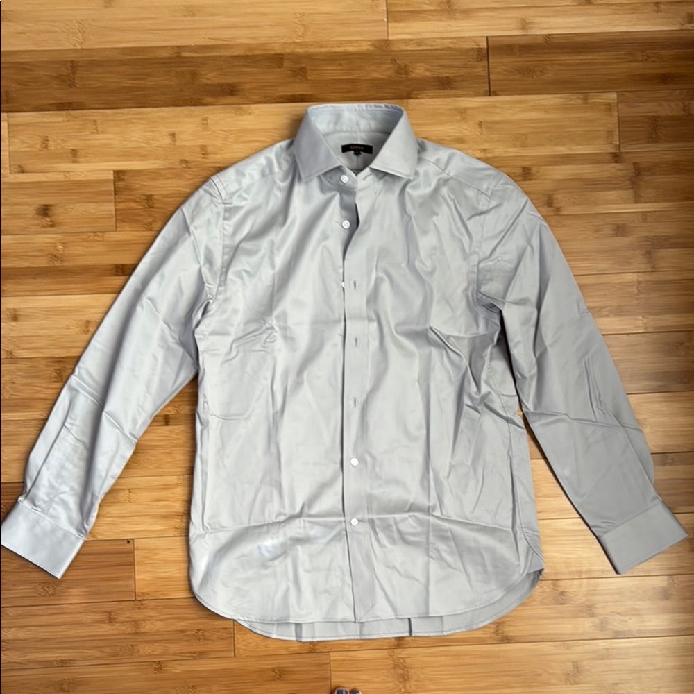 Men's L Light Gray Dress Shirt